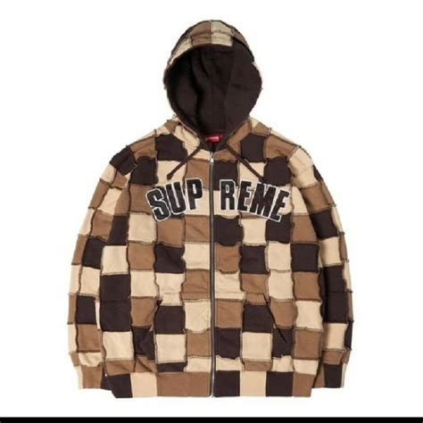 supreme patchwork jacket replica|supreme reverse patchwork zip up.